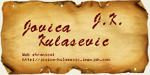 Jovica Kulašević vizit kartica